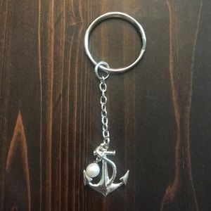 Anchors Away Keychain White Pearl